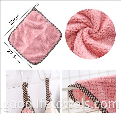 Microfiber Fleece Hand Dish Towels For Kitchen